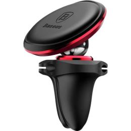 Тримач в авто Baseus Magnetic Car Mount With Cable Clip Red