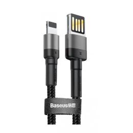 Дата-кабель Baseus Cafule Cable USB (тато) - Lightning (тато) Special Edition 2.4A 1m Gray