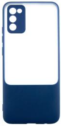 Чохол-накладка DENGOS Carbon для Samsung Galaxy A025 A02s Blue (DG-TPU-BNG-07)