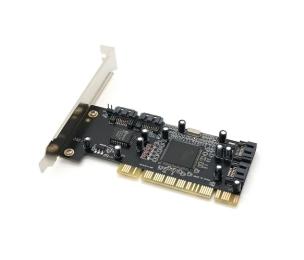 Контролер для ПК Voltronic PCI = SATA 2.0, SIL3114 1.5Gb/s, 4 порти внутрішніх, RAID, + кабель SATA