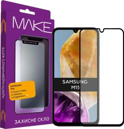 Захисне скло Make для Samsung M15 (M156) Black