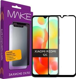 Захисне скло Make для Xiaomi Redmi 12C Black
