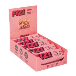 Протеїновий батончик FIZI KETO Protein Bar - 10x45g Strawberry + Almond