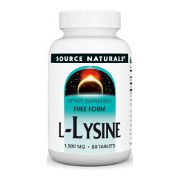 Source Naturals L-Lysine 1000mg - 50 tabs