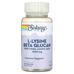 Solaray L-Lysine with Beta Glucan 1000mg - 60 vcaps