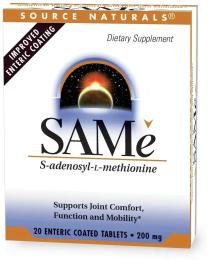 Source Naturals SAMe 200mg Enteric Coated - 20 tabs