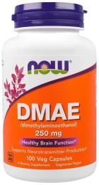 Амінокислота Now Foods DMAE (диметиламіноетанол) 250мг, 100 вегетаріанських капсул (NOW-03090)