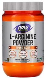 Амінокислота Now Foods L-Аргінін, L-Arginine Powder, порошок 454 гр (NOW-00210)