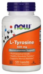 Амінокислота Now Foods L-Тирозин 500мг, 120 капсул (NOW-00162)