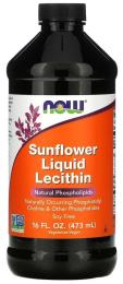 Амінокислота Now Foods Соняшниковий Лецитин, Sunflower Liquid Lecithin, 473 мл. (NOW-02372)