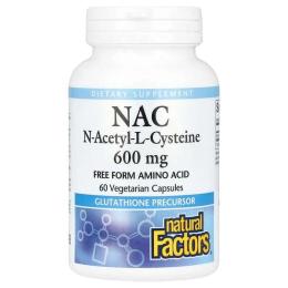 Natural Factors N-Acetyl-L-Cysteine Amino Acid 600mg - 60 vcaps