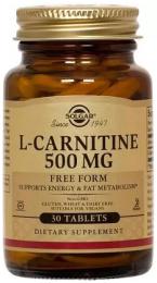 Амінокислота Solgar L-Карнітін, 500 мг, L-Карнітін, 60 таблеток (SOL-00571)