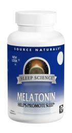 Амінокислота Source Naturals Мелатонін 1мг, Sleep Science, 200 таблеток (SN0720)