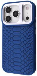 Чохол-накладка Kajsa Snake Pattern with Magnetic Ring для iPhone 17 Pro Blue