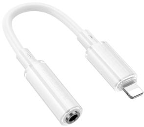 Перехідник Borofone BV22 Lemon Lightning (тато) to 3.5 mm (мама) White