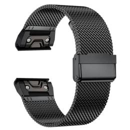 Ремінець для смарт-годинника ArmorStandart Flat Milanese для Garmin 20 mm Black (ARM85728)