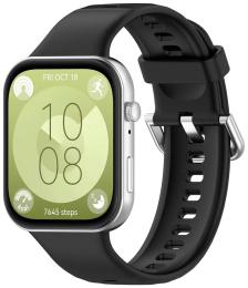 Ремінець для смарт-годинника BeCover Silicone для Huawei Watch Fit 3/Fit 4/Fit 4 Pro Black (714106)