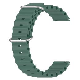 Ремінець для смарт-годинника BeCover Wave Style (22mm) для Huawei Watch GT 5/GT 4/GT 3/GT 2/GT 2 Pro/Watch GS Pro Dark Green (714231)