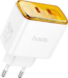 Адаптер живлення для телефона Hoco CS43A Smart White