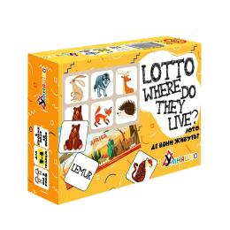 Настільна гра УМНЯШКА Lotto Where do they live? 2132-UM