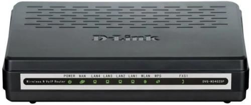 Маршрутизатор D-Link DVG-N5402SP/1S 1xFXS, 802.11 n, 4xFE LAN, 1xFE WAN