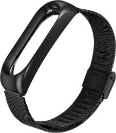 Ремінець для фітнес-браслету BeCover Metal для Xiaomi Mi Band 3/4 Black (BC_704651)