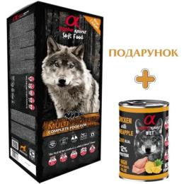 Напіввологий корм для собак Alpha Spirit Semi-Moist Multi-protein Box 9 кг + консерва (8436586310134)
