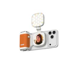 Магнітний тримач для телефону з камерою Comitok Moca Magsafe Hand Grip for Iphone Orange + Light