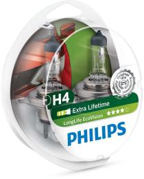 Лампа для фар Philips H4 LongLife EcoVision (12342LLECOS2)