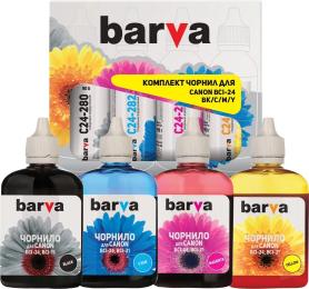 Чорнило для принтера BARVA Canon BCI-21/BCI-24 BK/C/M/Y 4x100г (C24-090-MP/C24-100-MP)