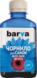 Чорнило для принтера BARVA Canon GI-43 180 мл Cyan (CGI43-848)