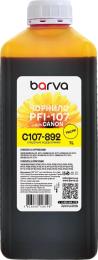 Чорнило для принтера BARVA Canon PFI-102/107 1L Yellow (C107-892)