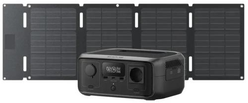 Зарядна станція EcoFlow RIVER 3 (UPS) with Solar Panel 45w (EF-PR705-UPS-B-45W-EU)