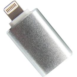 Перехідник DENGOS ADP-016 Lightning(тато) - USB(мама) Silver