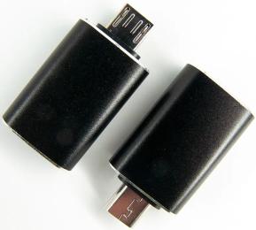 Перехідник DENGOS ADP-017 microUSB(тато) - USB(мама) Black
