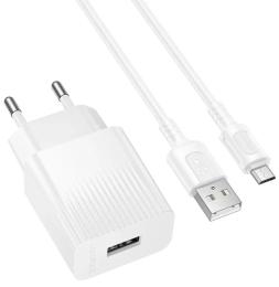 Мережевий зарядний пристрій для телефона Borofone BAS71A Source White