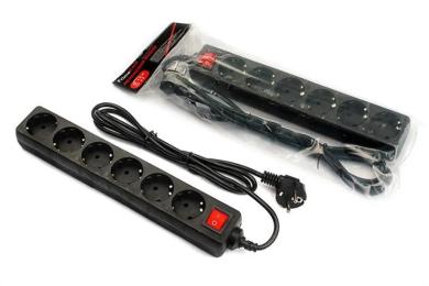 Мережевий фільтр FrimeCom FC-B2006W Black 1,8 В, 6 розеток