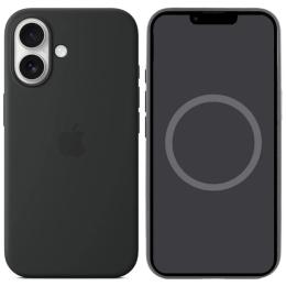 Чохол-накладка EpiK Silicone case (AAA) full with Magsafe and Animation для Apple iPhone 16 Black