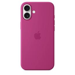 Чохол-накладка EpiK Silicone case (AAA) full with Magsafe and Animation для Apple iPhone 16 Plus Fuchsia