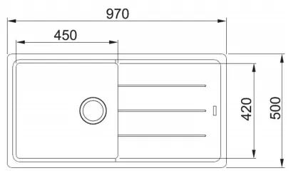 Кухонна мийка Franke BASIS BFG 611-97 114.0363.933 Onyx