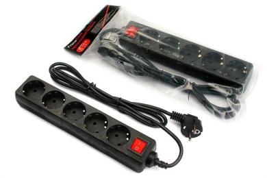 Мережевий фільтр FrimeCom FC-B2005W 3 B Black 3 B, 5 розеток, 3 м