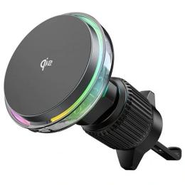 Тримач в авто WIWU CH-324 Aurora Qi2 15W Black