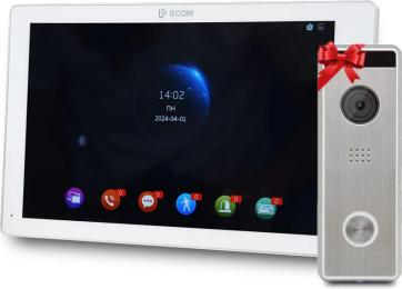 Відеодомофон BCOM BD-1070FHD/DVR-T + Tantos Triniti FHD White
