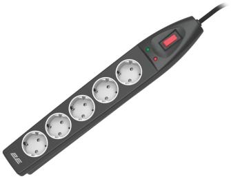 Мережевий фільтр 2E 2E-SP515M10BK Black