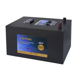 Акумулятор для ДБЖ Vipow LiFePO4 51, 2V 200Ah з вбудованою ВМS платою 100A (520*400*300)