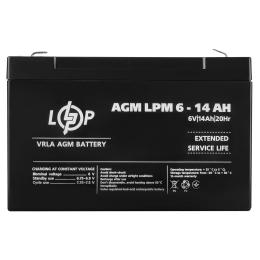 Акумулятор для ДБЖ LogicPower AGM LPM 6V - 14 Ah