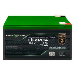 Акумулятор для ДБЖ LogicPower GV LiFePO4 12, 8V  -  6Ah (76Wh)