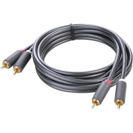 Аудіо-кабель Ugreen AV104 2RCA - 2RCA Audio Cable 1м Black (90401971)
