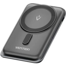 Зовнішній портативний акумулятор Vention Magnetic Wireless 10000mAh 20W Black (FHNB0)