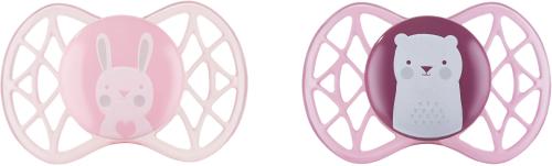 Пустушка Nuvita Air55 Explorer NV7066 Pink силіконова, ортодонтична, від 0 місяців, 2 шт.